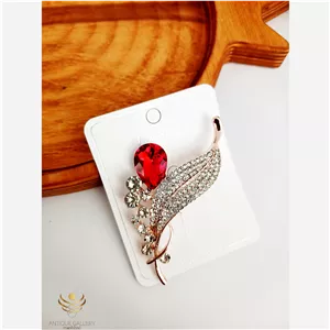 سنجاق سینه مجلسی پرکار سنجاق سینه نگین دار  