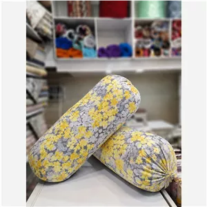بالش گرد (متکا) لوله ای الیاف و کرک + روکش زیپ مخفی،یک عدد کد 48