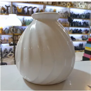 تندیس گلدان سرامیکی گلدان صورتی کیفیت عالی گلدون طرح خمره ای جهیزیه عروس دکوری مدرن اکسسوری منزل دکوراسیون شیک رومیز