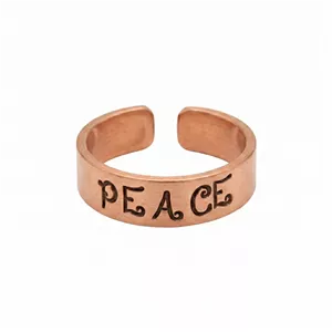 انگشتر مدل مسی طرح PEACE