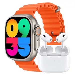 ساعت هوشمند ورنا مدل W49 Ultra with airpod pro دارای قابلیت های کنترل موسیقی (Music Player)، قابلیت مکالمه از طریق