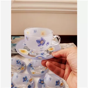 6فنجان 6نلبکی لومینارک اصل فرانسه پوئم 