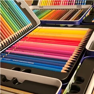 مدادرنگی 48رنگ جعبه فلزی دلفین حرفه ای
