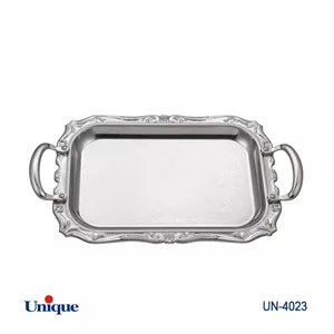 سینی استیل یک میل یونیک Unique بدون پایه کوچک کد UN-4023 (پس کرایه)