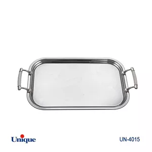 سینی استیل یک میل یونیک Unique بدون پایه کوچک کد UN-4015 (پس کرایه)
