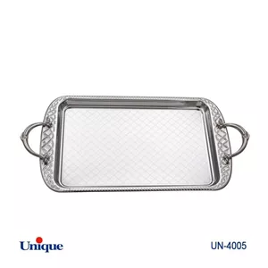 سینی استیل یک میل یونیک Unique بدون پایه کوچک کد UN-4005 (پس کرایه)
