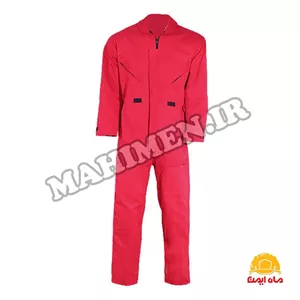لباس کار یکسره طرح خلبانی رنگ قرمز