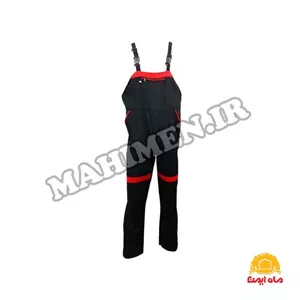 لباس کار دوبنده رنگ مشکی قرمز