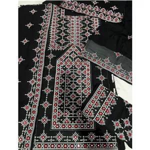 لباس بلوچی 5 وجب سوزنی طرح طلا شیک