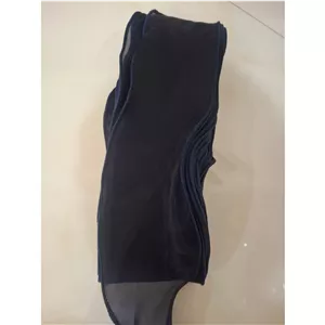 ربان حریر لبه فر سورمه ای