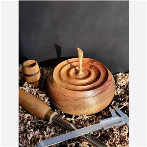 شکلات خوری چوبی خراطی شده از چوب گردو اعلا 