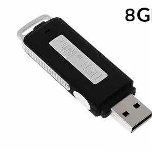  دستگاه ضبط صدای خبرنگاری USB مدل 8 گیگ مشکی با نگهداری 12 ساعت شارژ 