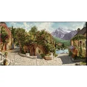 نخ و نقشه تابلو فرش طرح کوچه باغ ساحلی