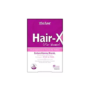 مکمل غذایی تغذیه فولیکول مو ویوا تون مدل Hair-X حاوی ویتامینها، مواد معدنی، آمینو اسید، کلاژن هیدرولیز شده، MSM و PABA