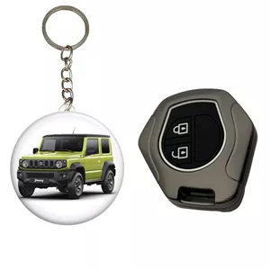 کاور ریموت و سوئیچ خودرو کالانیکس مدل COV-jimny-100598 طرح فلزی مناسب برای سوزوکی جیمنی به همراه جاسوئیچی