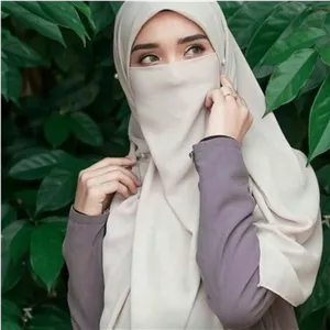 پوشیه حریر جت رنگ کرم 