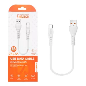 کابل شارژ فست پاوربانک Shoosh Type-C مدل SH601 - سفید - SMO