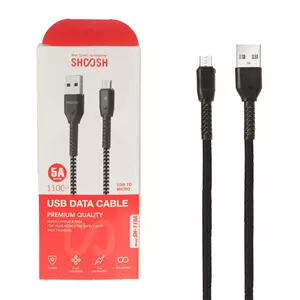 کابل شارژ 1.1 متری فست اندروید Shoosh مدل SH119A - مشکی - SMO
