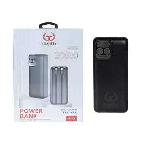 پاوربانک فست شارژ Yoshita 20000mAh مدل YP-004 22.5W - مشکی - MMS (گارانتی شش ماهه YA)