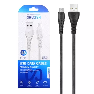 کابل شارژ 1.1 متری فست اندروید Shoosh مدل SH101A - مشکی - SMO