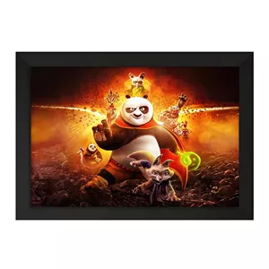تابلو خندالو طرح پاندا کونگ فو کار کد FH2079 فریم سیاه