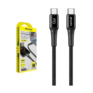 کابل تایپ سی به تایپ سی Awei CL-111T 60W 3A