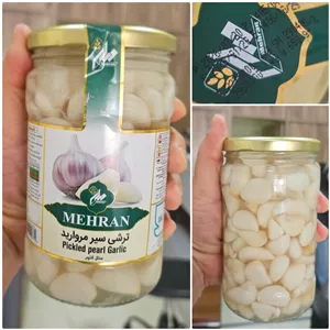کنسرو ترشی سیر مروارید بهانه 700 گرمی 5 باکس 12 عددی