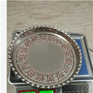 سینی مسی روکش کروم سایز کوچک الماس تراش