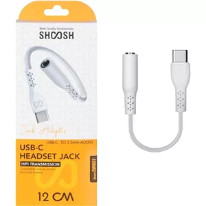 تبدیل Type-C به جک 3.5 میلیمتری Shoosh مدل SH001 - سفید - SMO