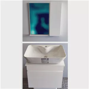 فول ست روشویی کابینتی 50 گاتریا به همراه آینه و باکس سفید (طول 50 عرض 35) (پس کرایه)