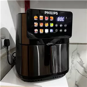 سرخ کن فیلیپس مدل 9298 جلو استیل دودی بدنه مشکی کف ستاره سه شاخ سرخکن 17 لیتری دو المنت صفحه تبلتی12 برنامه ارسال رایگان
