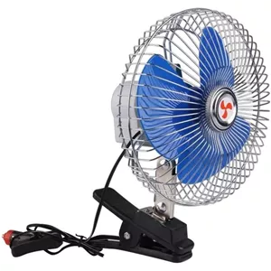 پنکه گیره دار خودرو Oscillating سایز 6 اینچ 12 ولت (پس کرایه)