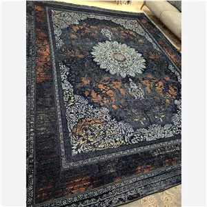 رو فرشی طرح وینتج نخ ابریشمی8ژاکارد