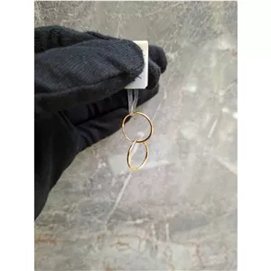 گوشواره طلا 18عیار حلقه بچه گانه 
