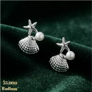 گوشواره رادیوم و رنگ ثابت صدف 98