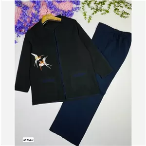 کت شلوار مازراتی گلدوزی شده شیک مدل پرستو سایز 40 تا 50