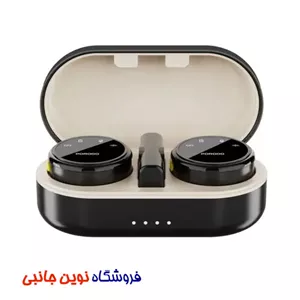 میکروفون یقه ای دو فرستنده پرودو مدل PD-WMDMIC-BK ا Porodo PD-WMDMIC-BK Lavalier Microphones Type-C Connector With Light