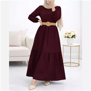 پیراهن ململ طرح آیدا یقه گره ای سایز 38 تا 48