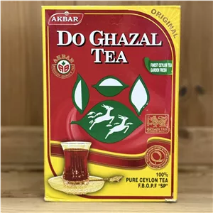 چای دو غزال ساده اکبر