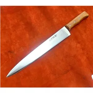 چاقو برگ زن کباب زن برند حیدری سایز 15 دسته چوب