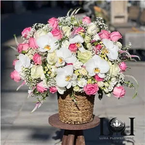 سبد گل رز و ارکیده SL502