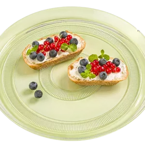 دیس گرد شیشه ای 33 سانتی لیمون کد 2436