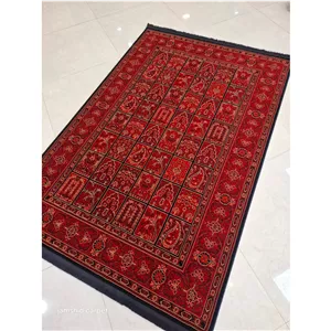 فرش گبه خشتی کد 78037رنگ لاکی 