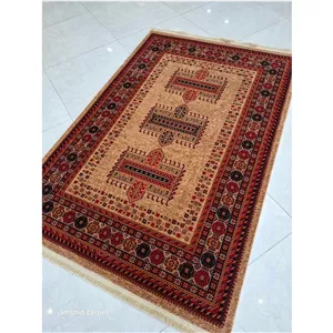 فرش گبه بلوچ کد 78105رنگ گندمی
