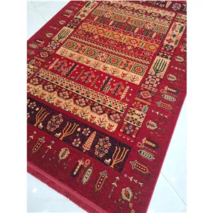 فرش گبه کد 78102رنگ لاکی