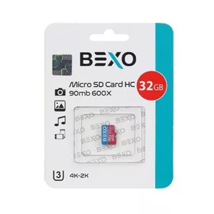 کارت حافظه میکرو BEXO Man 32GB 600X U3 – سرعت 90MB s، مناسب برای 4K و دوربینهای ورزشی