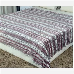 پتو مسافرتی دونفره مخمل حوله ای 