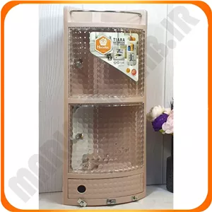 4141 کابین حمام دو درب تیارا صورتی کرپ هومکت