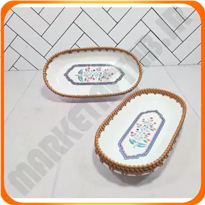 سینی بیضی سمفونی ترک 51251 سایز 2 خردلی زیباسازان