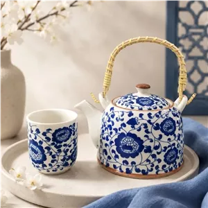 ست قوری و فنجان سرامیکی کد 450-54